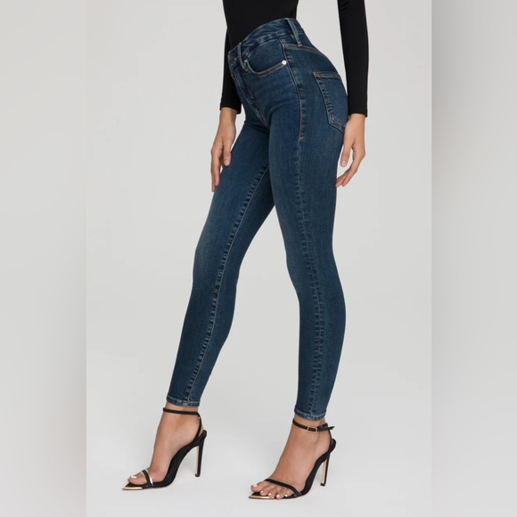 Good American Denim - Good American Good Legs High Rise Skinny Jeans Sz 29 Dark Wash Stretch
